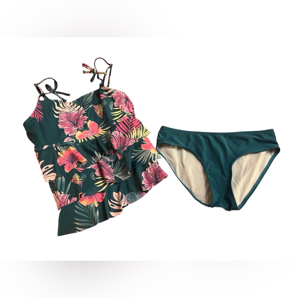 Justice Pink and Green Bikini Swimwear Collection